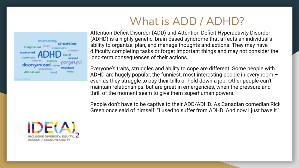 Facts about ADHD/ADD