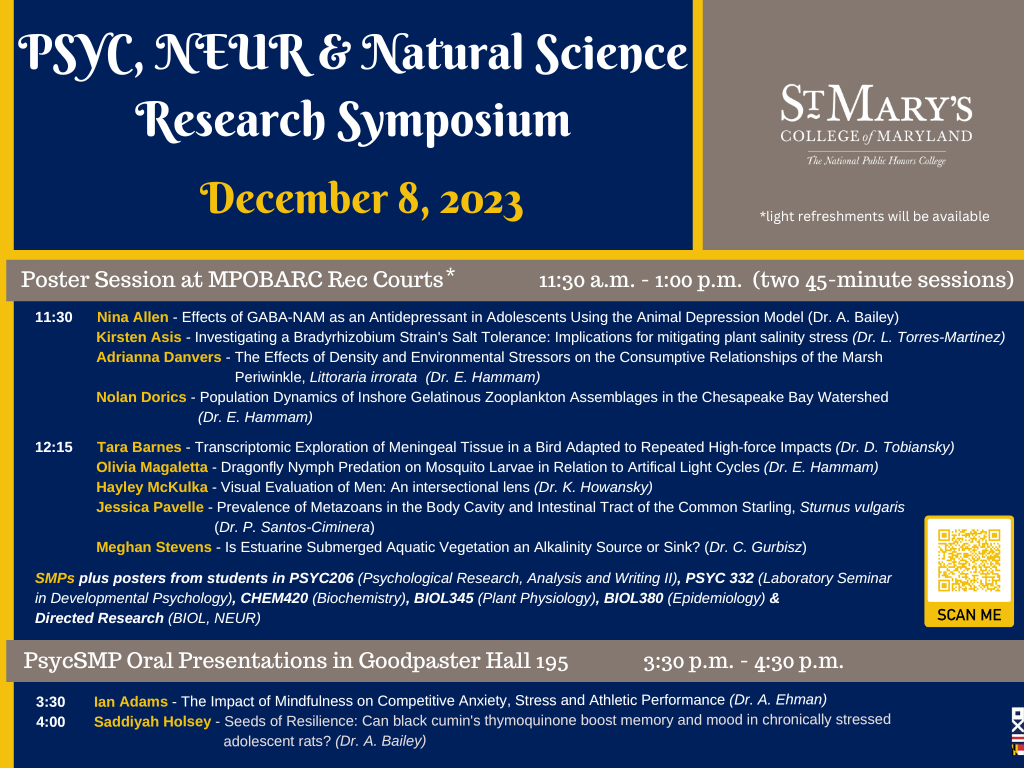 FA23 Psychology, Neuroscience, Natural Sciences Research Symposium